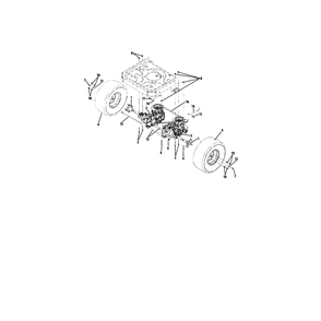 Rear Drive/Wheels, 42"/50" Decks Diagram and Parts List for RZTSERIES  Cub Cadet Lawn Tractor